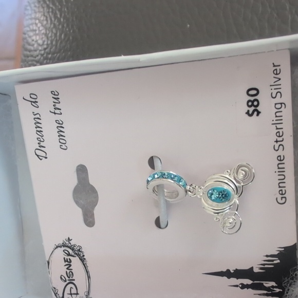 Disney Sterling Silver Charm with Blue Accents